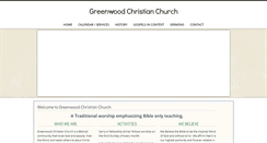 Desktop Screenshot of greenwoodchristianchurch.org